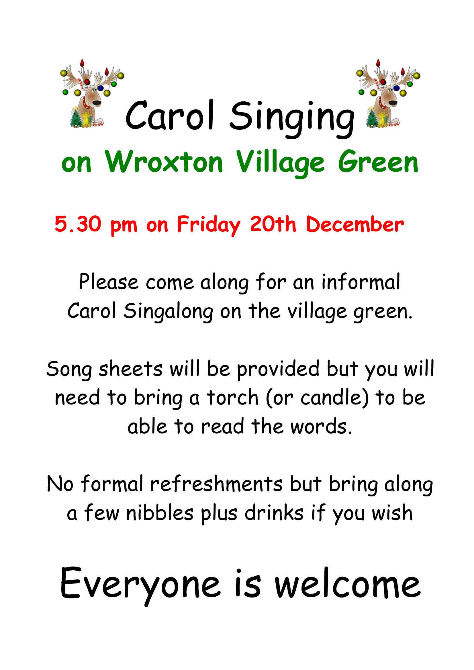 Carol Singing Event