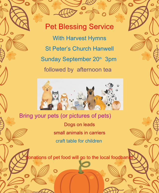 Pet Blessing Service with Harvest Hymns